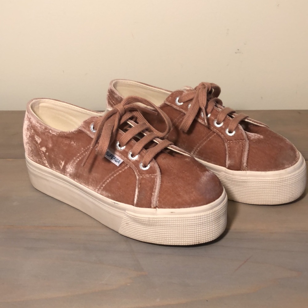 Superga Velvet Cotu Sneaker Blush Pink size 6 36